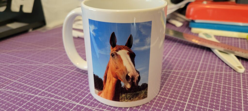 Flocage cheval sur mug