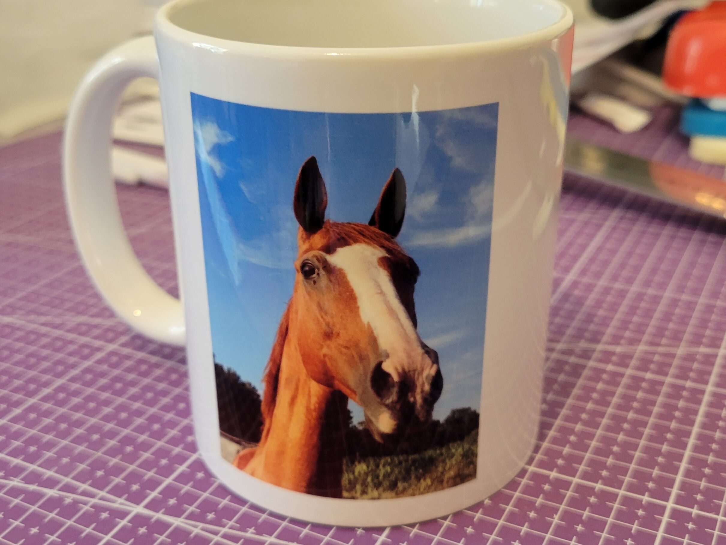 Flocage cheval sur mug